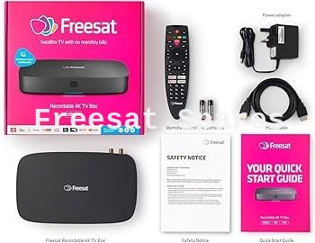 Freesat UHD-4X-500 4K Ultra HD digital TV recorder with SSD storage and remote control set