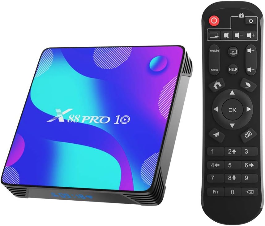 Android TV Box, X10 Android 11.0 TV Box 2GB RAM/16GB ROM RK3318 Quad - Core Support 2.4GHz/5GHz WiFi Bluetooth 4.0, 4K HD Smart TV Box - Freesat Spares