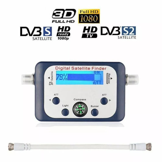 Digital LCD Satellite Finder Tester Meter TV Signal Receiver Sat Finder Audio Beeper - Freesat Spares