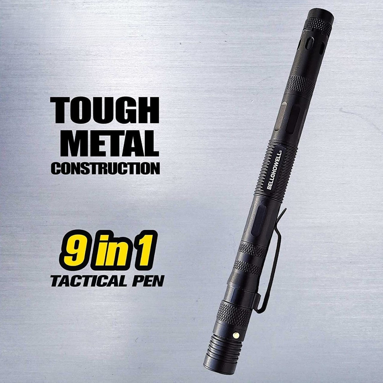 Multi Functional Tac Pen 9 in 1 High Grade Aluminium With Wallet Tool Card - Freesat Spares