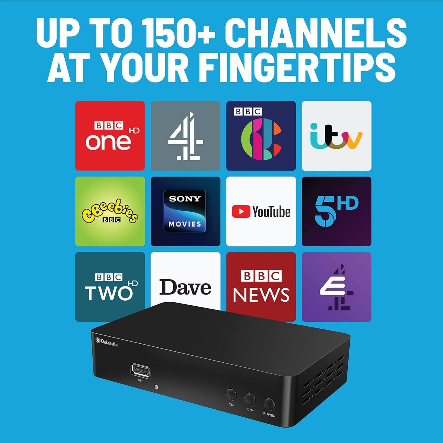 Oakcastle SB200 Freesat Free to Air HD Satellite Box TV Recorder - Freesat Spares