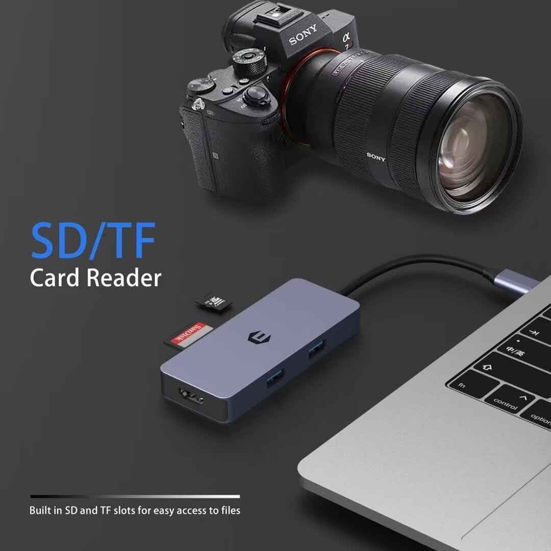 USB C Docking Station 6 in 1 for Mac Pro/Air Dell Surface HP Surface Book etc - Freesat Spares