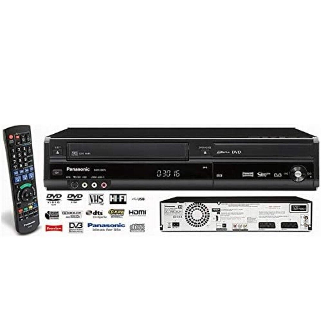 Panasonic Combi HDD VHS Video PVR Recorder DMR-EZ49V With Remote Freeview  Tuner HDMI [B-Grade Refurbished]