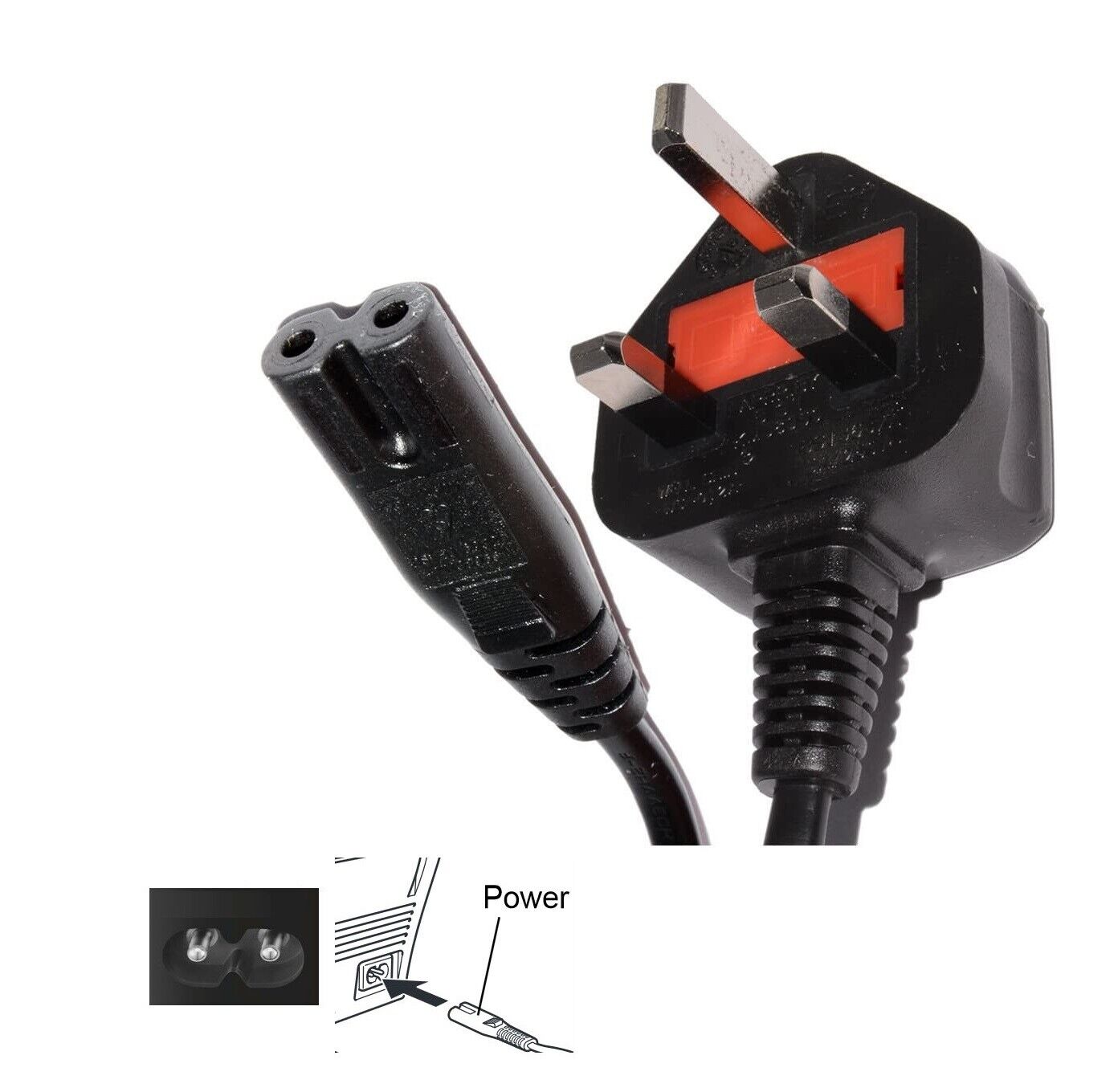 Panasonic Power Cable For DMR-xxx Freesat Recorders & Players Main Lead UK 3-Pin - Freesat Spares