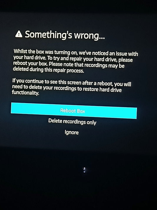 My Freesat Box Says "Something's Wrong" - Resetting Doesn't work - Freesat Spares
