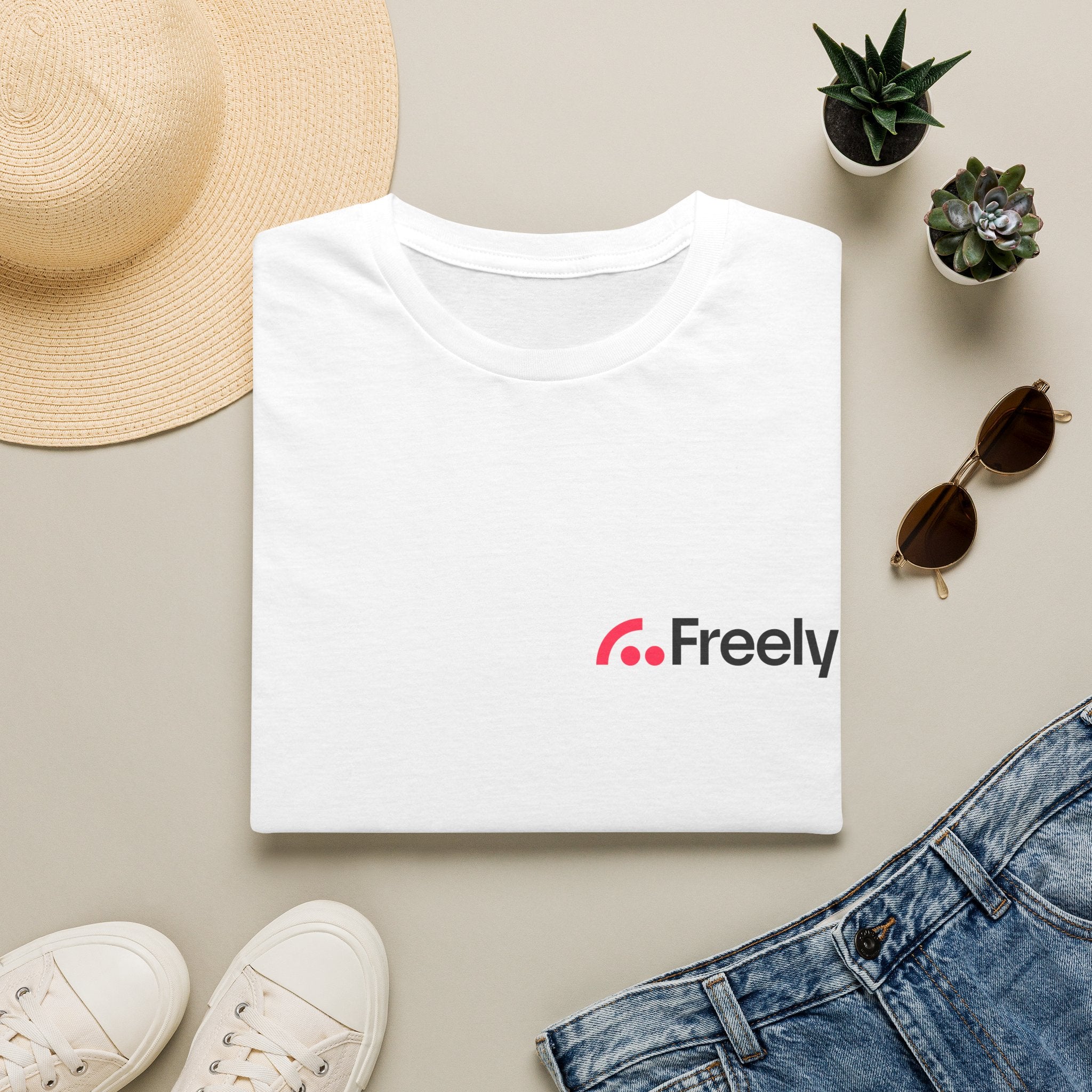 Freely Logo Tee — Minimalist Branded Graphic T-Shirt