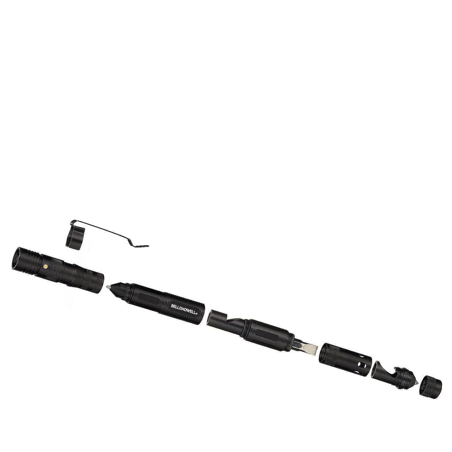 Tac Pen Multi Functional 9 in 1 High Grade Aluminium With Wallet Card Tool 2 pk