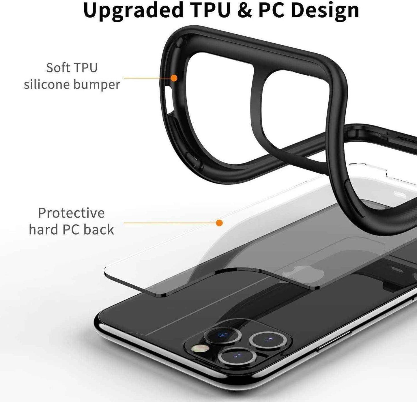 iPhone Case - Ultra Clear Hard Back Scratch-Resistant Hard Case for 11 Pro
