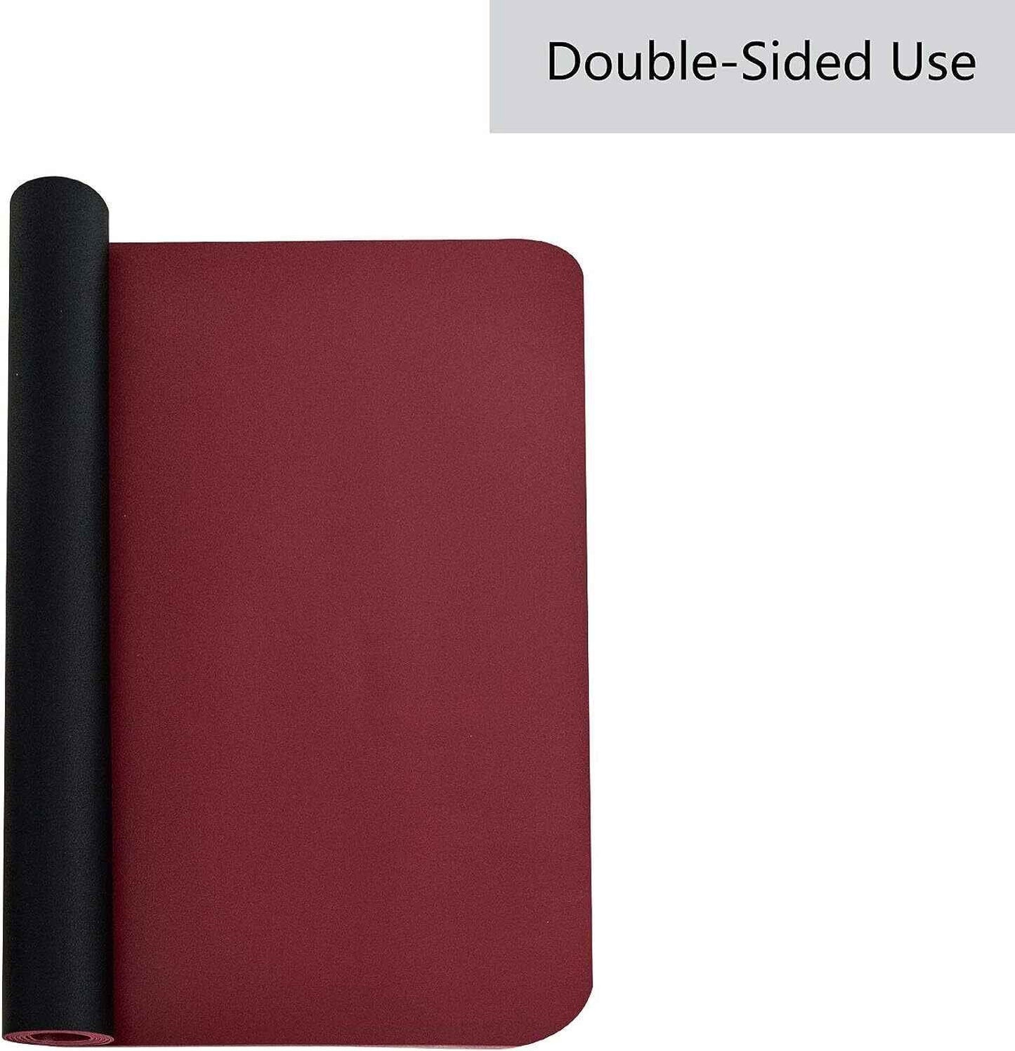 Desk Protector Faux Leather Reversible for Office and Home Black & Red 80cm*40cm