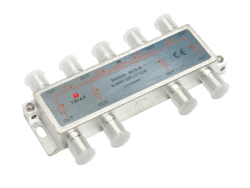 TRIAX F-Type Signal Splitters Freeview Aerial (5-2400MHz) - 2 to 8 Way