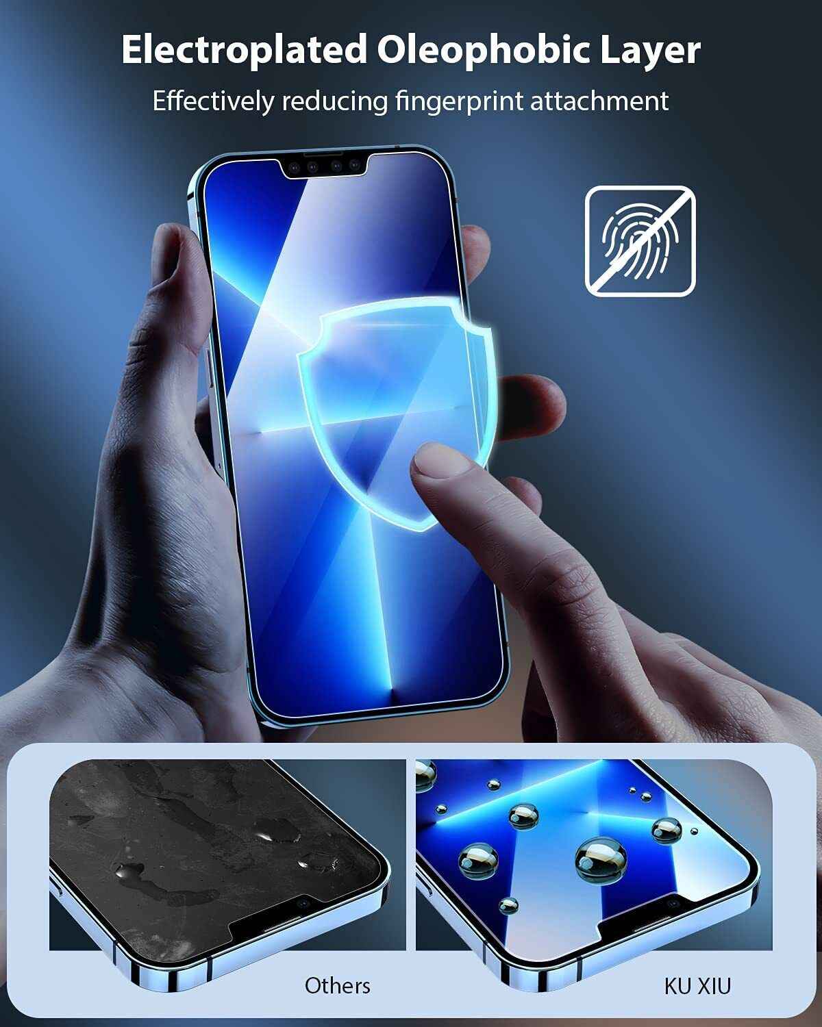 iPhone 13 & 13 Pro Tempered Glass Screen Protectors with Auto-Alignment Kit