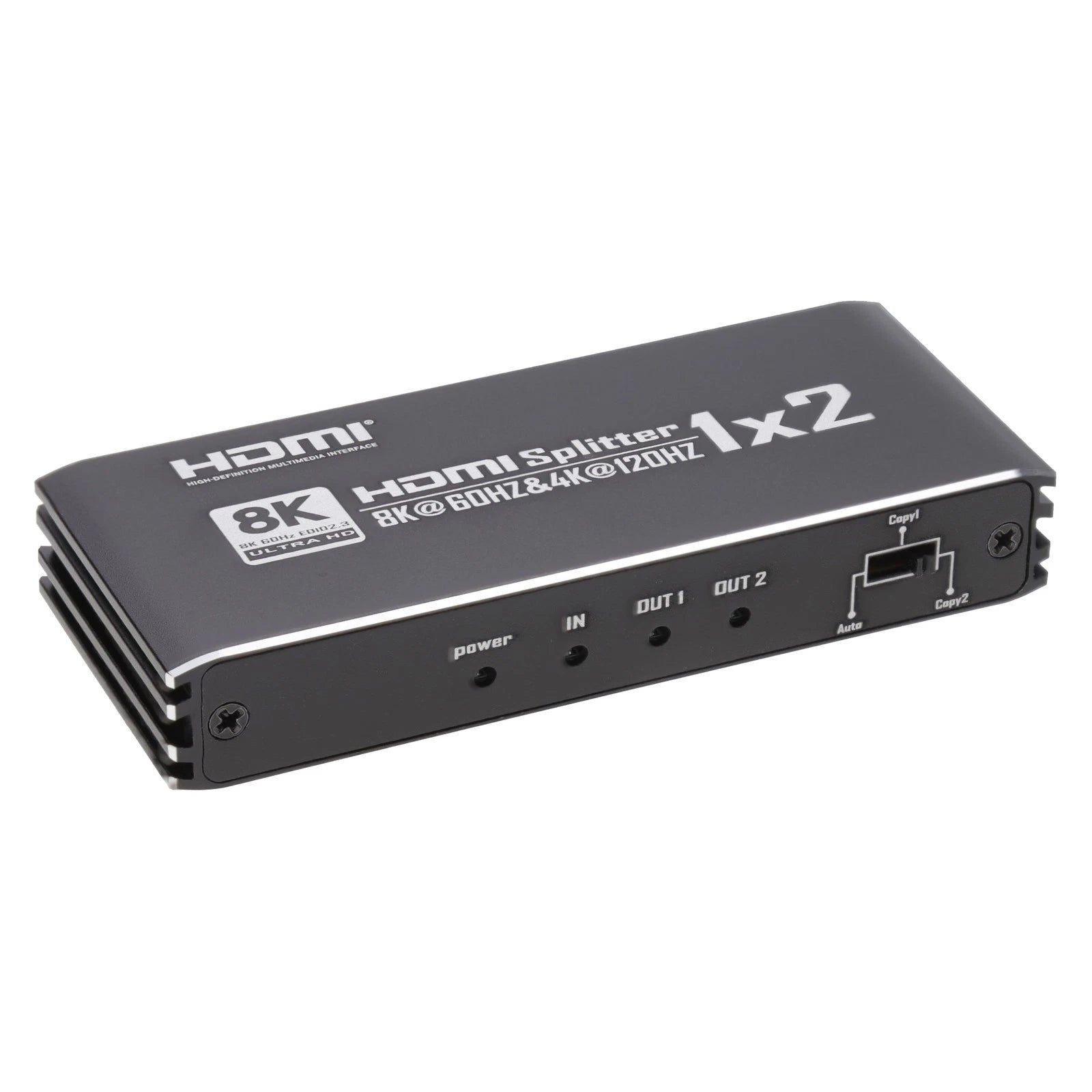 Hdmi 2.1 Splitter 2/4 Way 1 Device to 2/4 Displays with Smart Edid 8K 60Hz HDMI 2.1