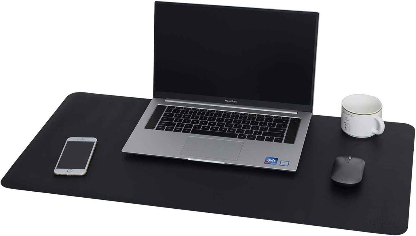 Desk Protector Faux Leather Reversible for Office and Home Black & Red 80cm*40cm