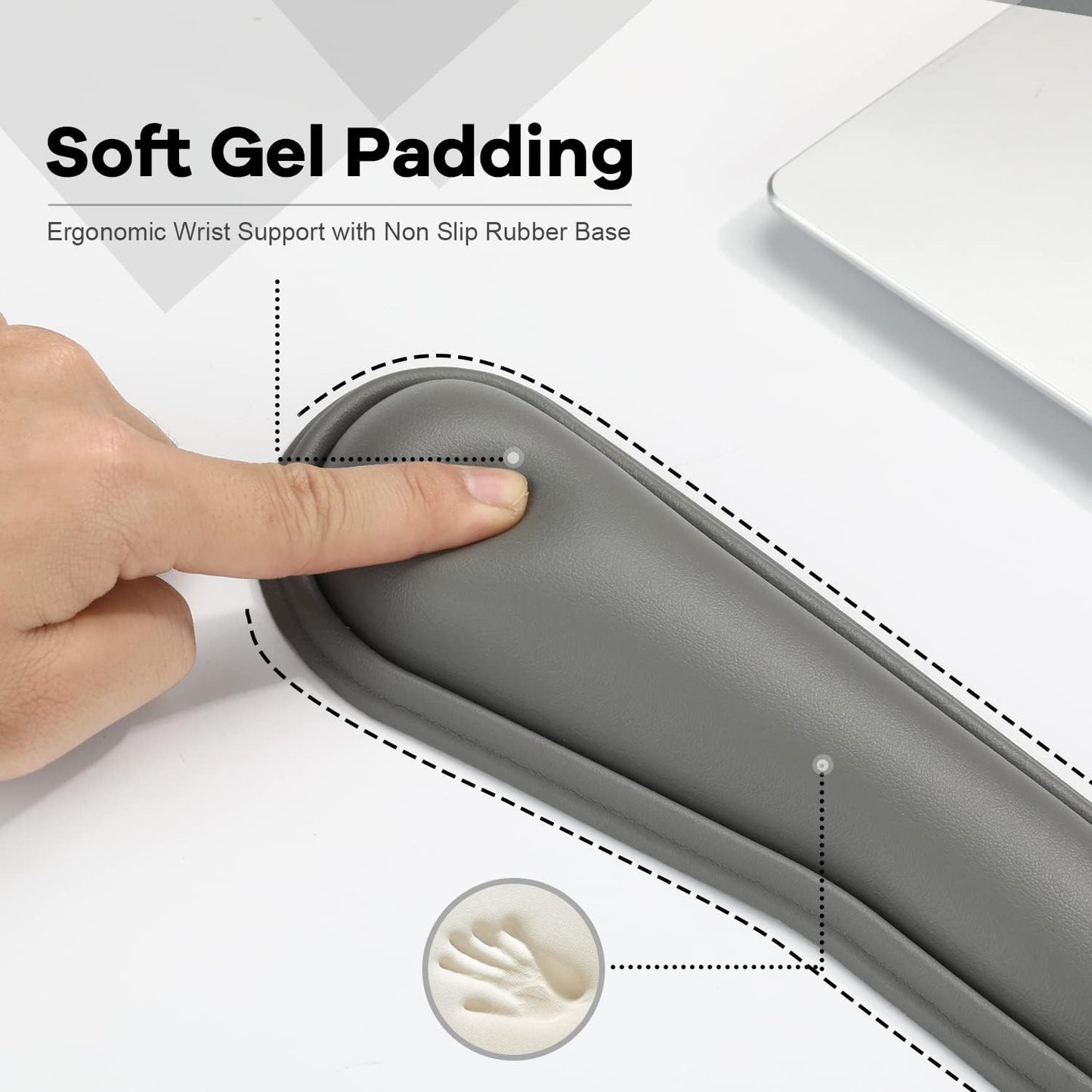 Desk Protector Faux Leather Multifunctional Office 80cm * 40cm - Truffle Grey