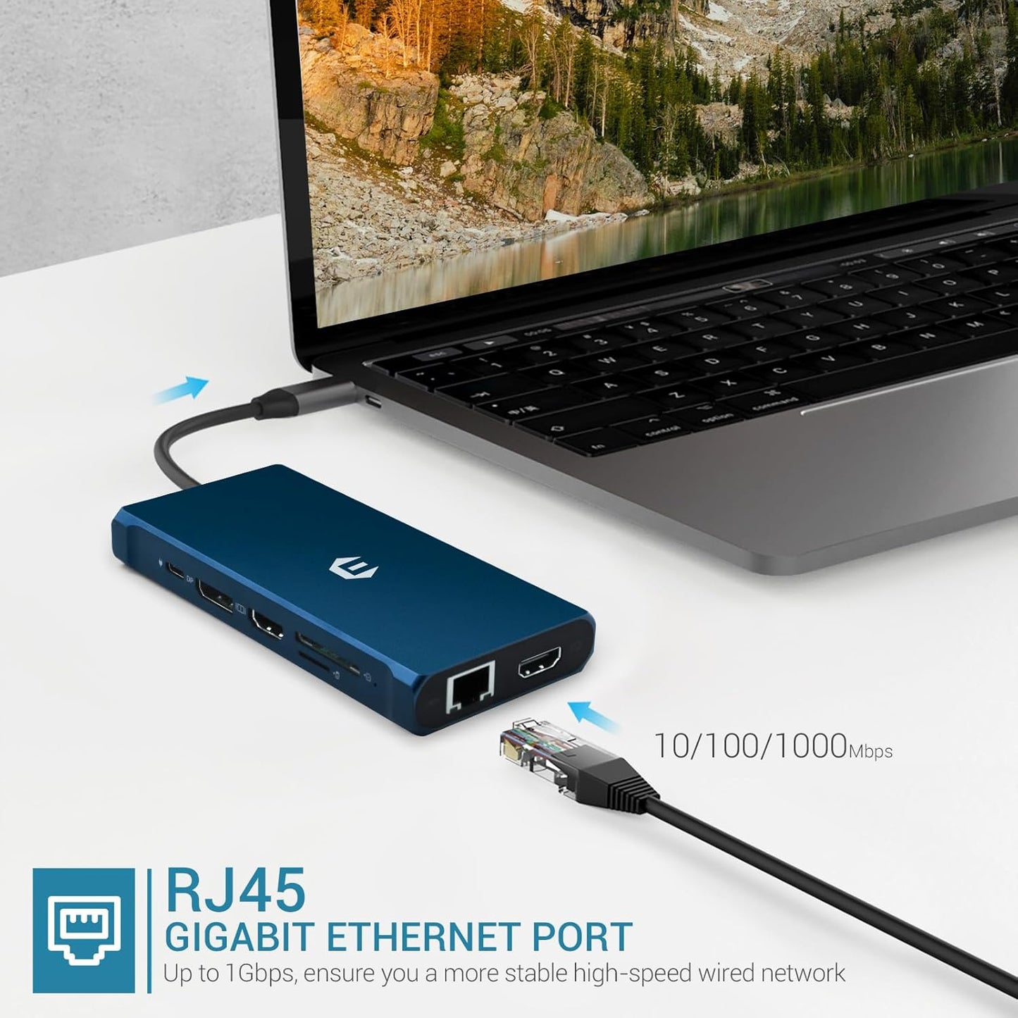 Ultimate USB-C Docking Station 12-in-1 Triple Display Hub with HDMI DP USB VGA