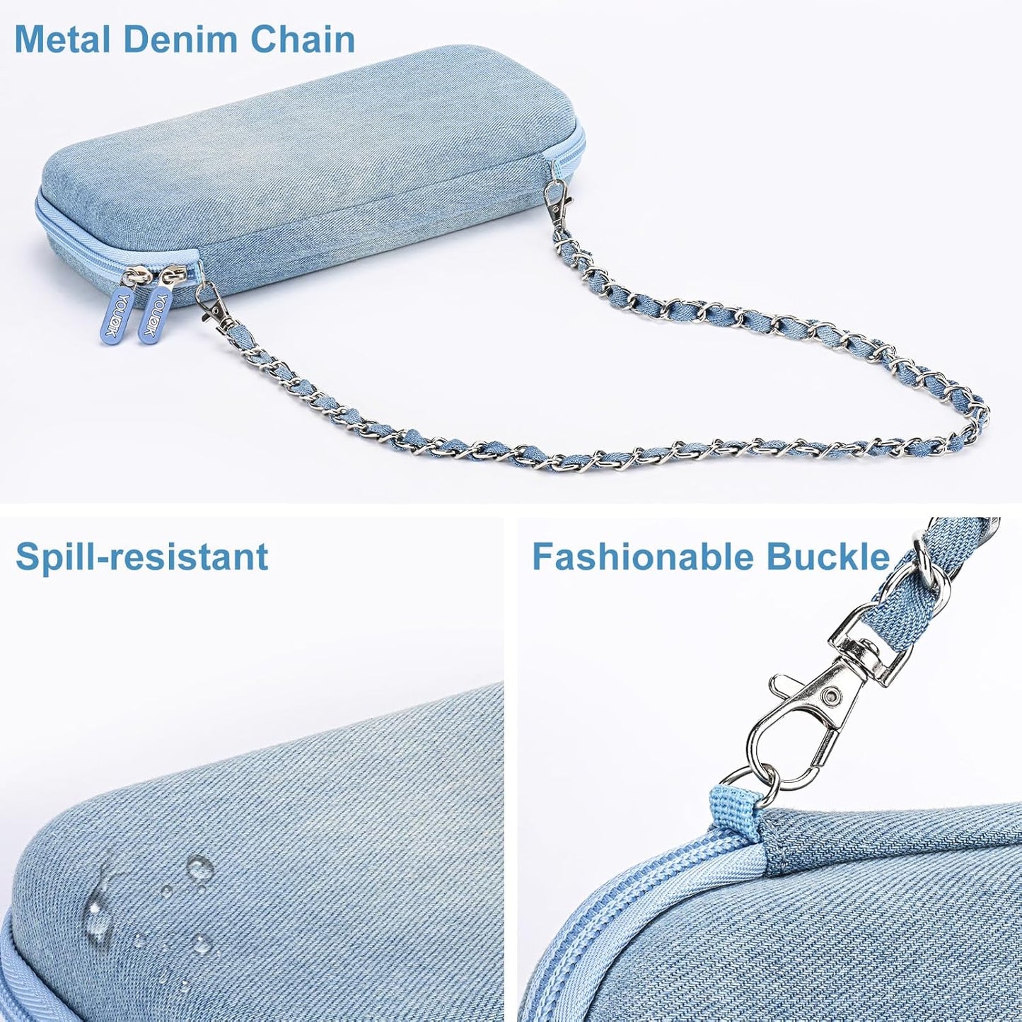 Nintendo Switch Case 13 in 1 Switch Accessories Denim Case with 9 Card Slots