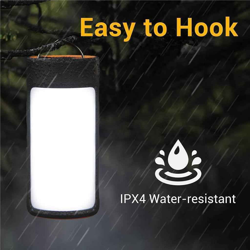 Rechargeable Camping Lights LED 400LM 5 Light Modes also Charges Phones - 2 Pack