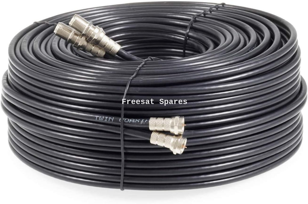 O2 Sat Cord Twin Satellite Cable Sky & Freesat | Shotgun Dual Coax Cable Kit ...