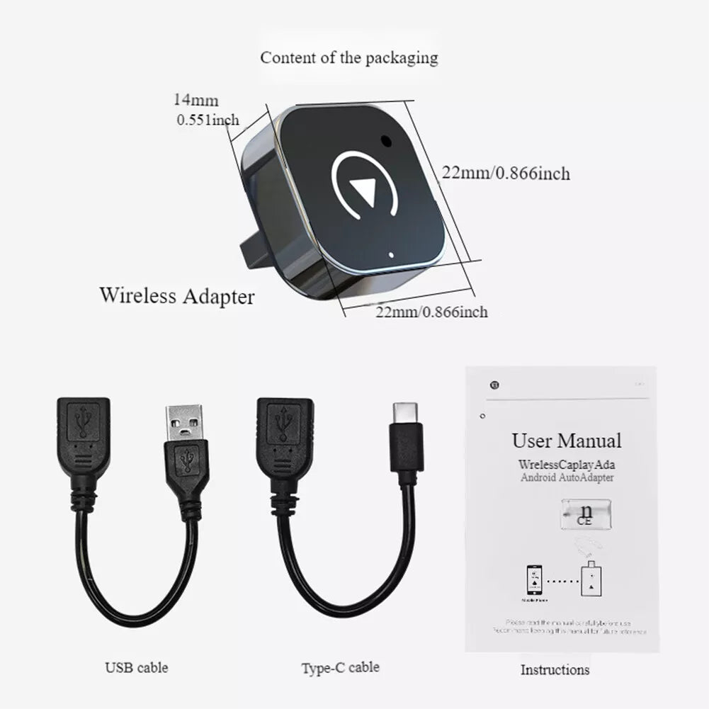 Apple CarPlay / Android Auto Wireless USB Dongle - Make your car Smarter - Freesat Spares