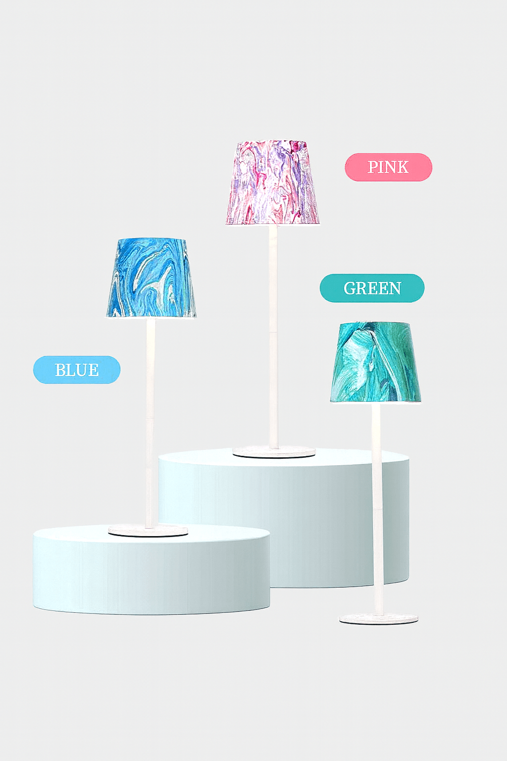 Cordless LED Table Lamp Rechargeable Light IP54 Touch Dimmable Various Colours - Freesat Spares