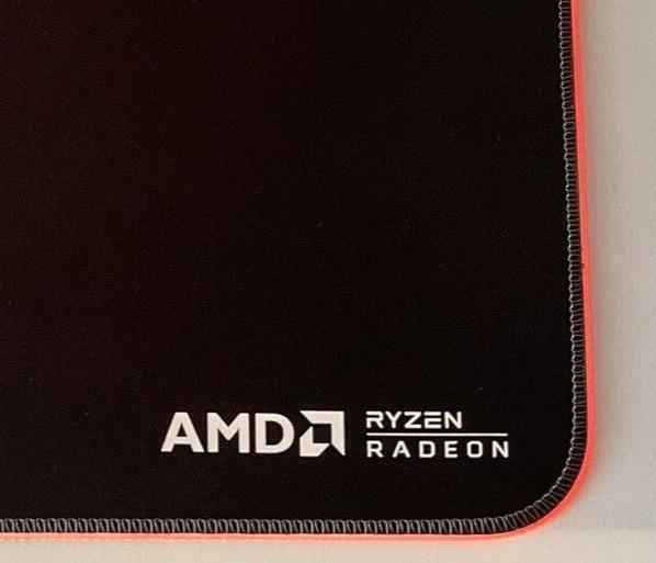 Gaming Mouse Pad AMD Red Led Light-Up Anti Slip 36.5 X 25.5cm for PC and Laptop