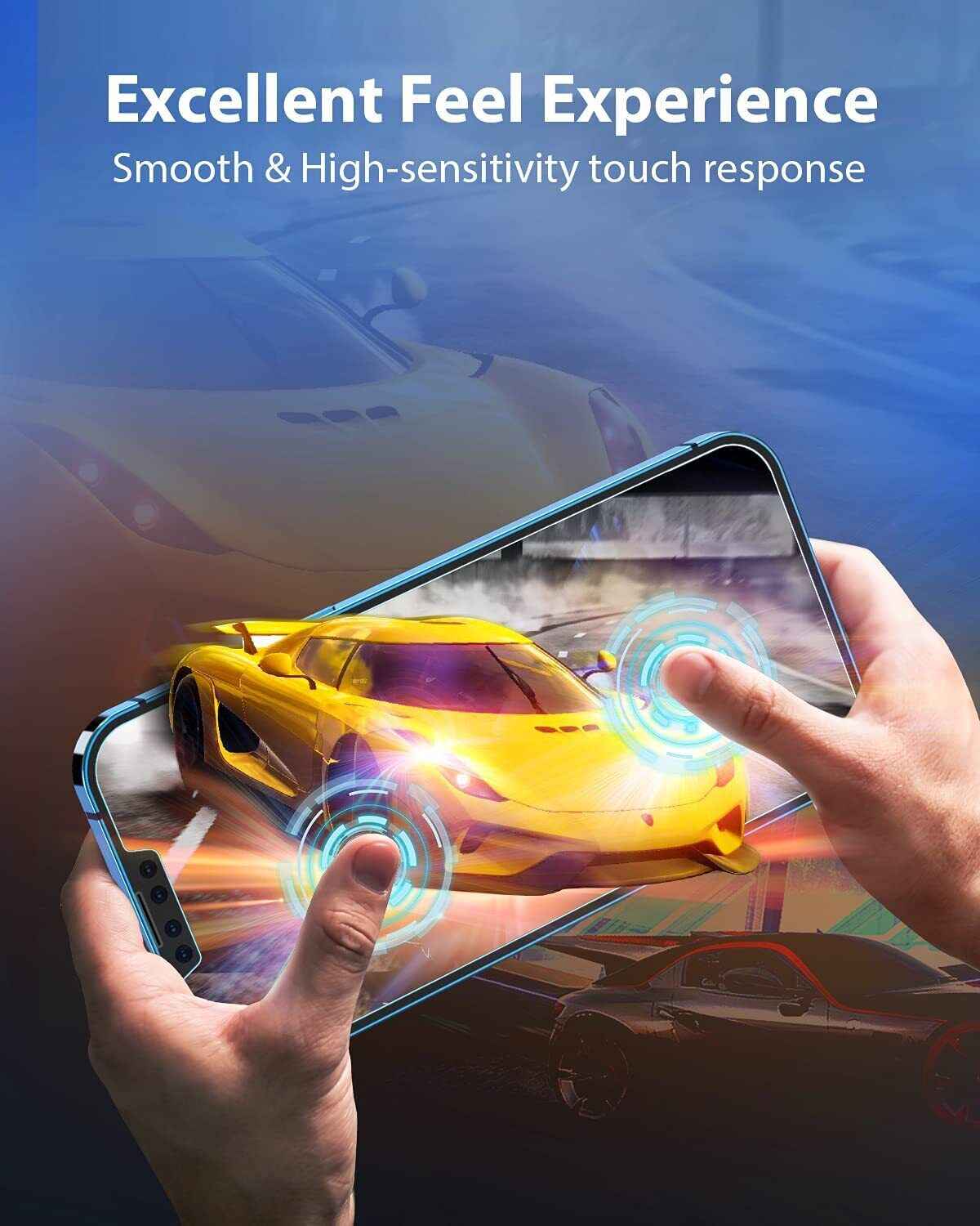 iPhone 13 & 13 Pro Tempered Glass Screen Protectors with Auto-Alignment Kit
