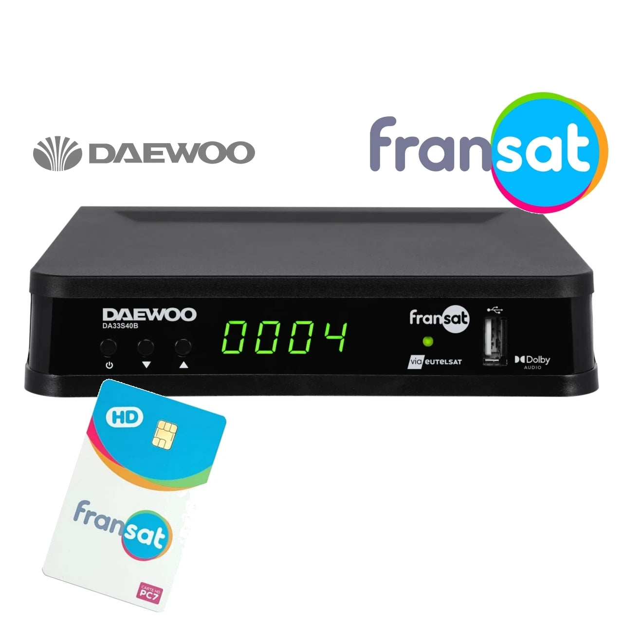 Fransat HD Daewoo DA33S40B Official French Digital TV + CARD