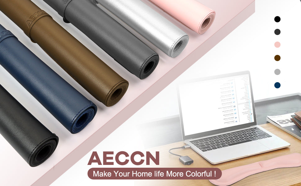 Desk Protector Waterproof Desk Pad Premium PU Leather Colour Pastel Pink 80 x 40