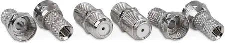 F - Type Connectors Fitting Kit For Satellite Inputs / LNB (Fat / Thin Cable) - Freesat Spares