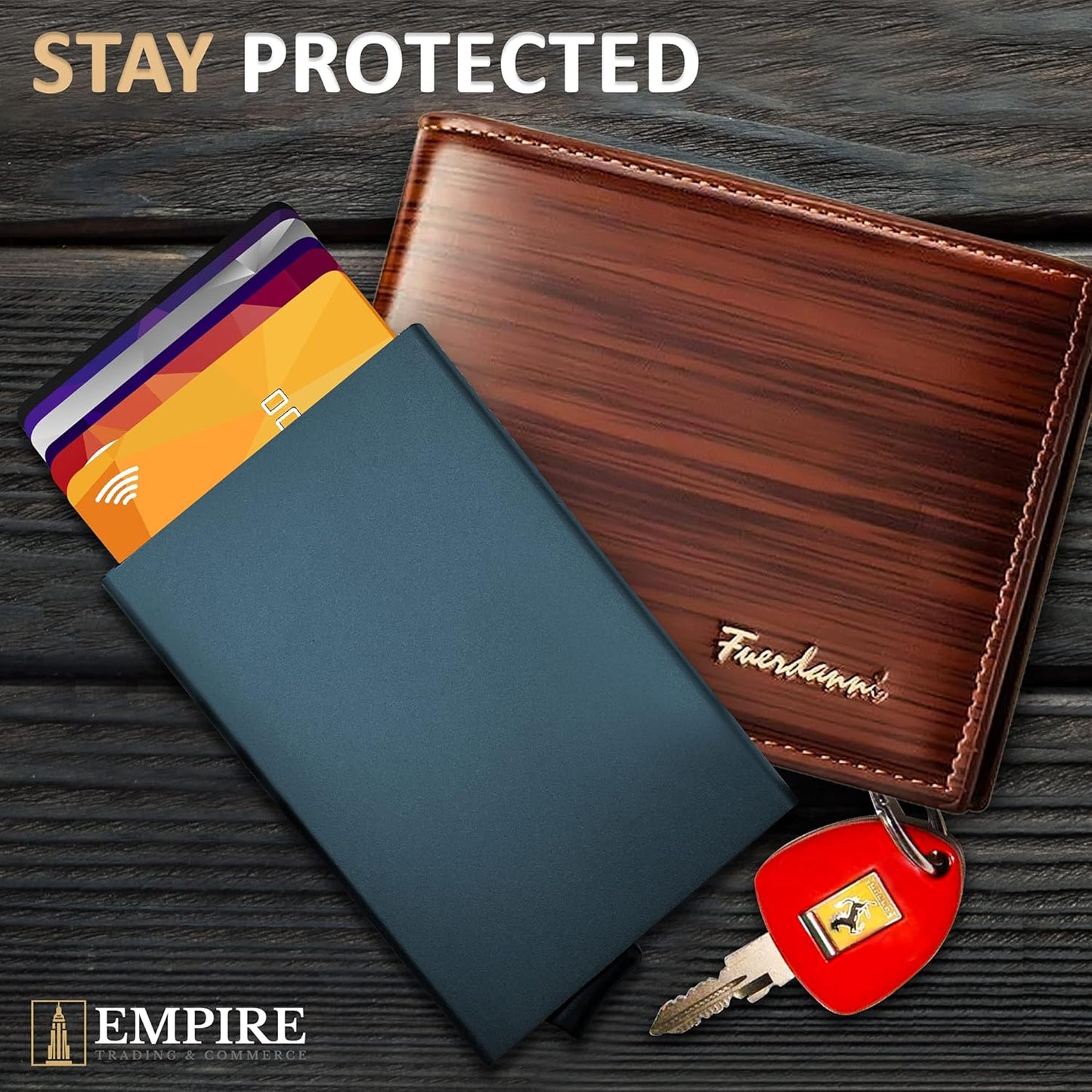 Empire Stealth Wallet Premium Smart Minimalist Card Holder RFID & NFC Blocker