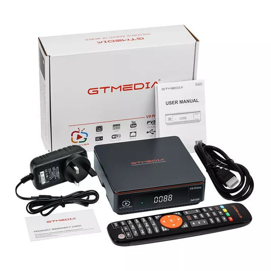 GTMEDIA V9 Prime Digital HD Sat Receiver DVB - S/S2/S2X Satellite TV Box USB - Freesat Spares