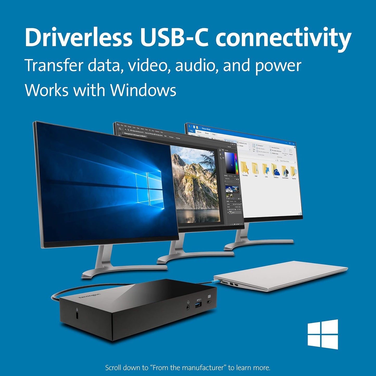 Kensington Universal Docking Station Triple Display Hub for MacBook and Windows - Freesat Spares