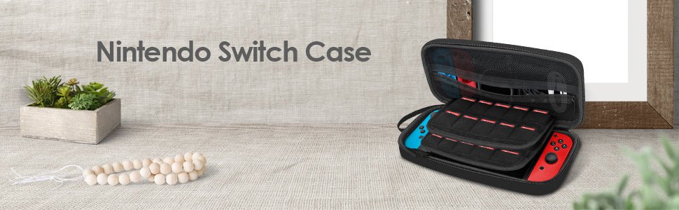 Nintendo Switch Carry Case 20 Game Cartridge Holders Plus Space for Joycons etc - Freesat Spares