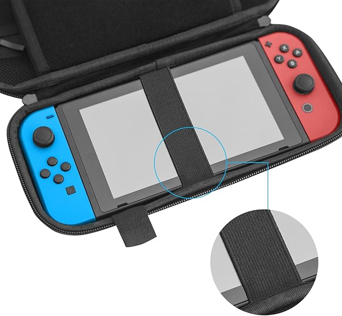 Nintendo Switch Carry Case 20 Game Cartridge Holders Plus Space for Joycons etc - Freesat Spares