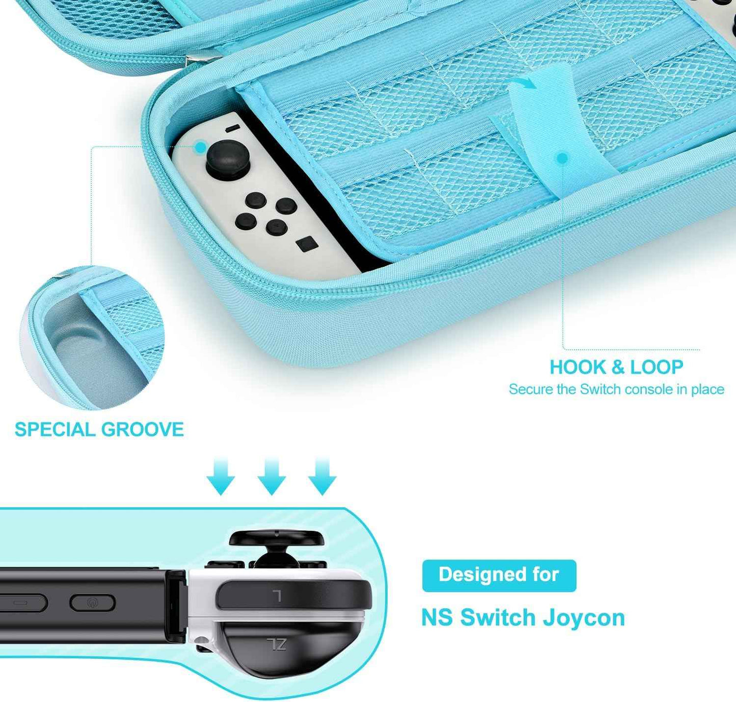 Nintendo Switch OLED Case 19 - in - 1 Bundle Carrying Case With Loads of Extras! - Freesat Spares