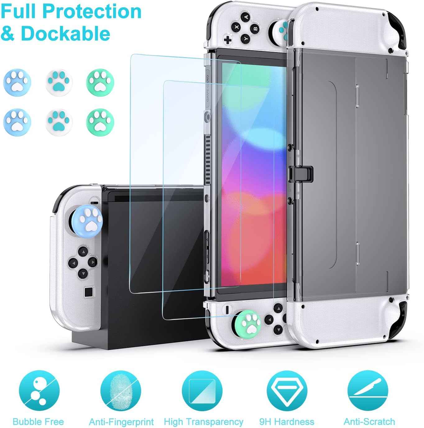 Nintendo Switch OLED Case 19 - in - 1 Bundle Carrying Case With Loads of Extras! - Freesat Spares