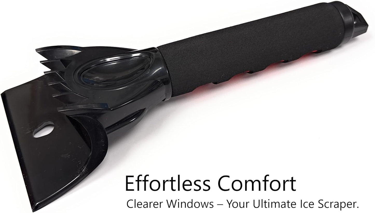 Premium Car Ice Scraper 2 In 1 Head For Ice & Clearing Snow A Winter Essential - Freesat Spares