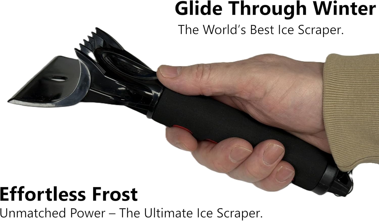 Premium Car Ice Scraper 2 In 1 Head For Ice & Clearing Snow A Winter Essential - Freesat Spares