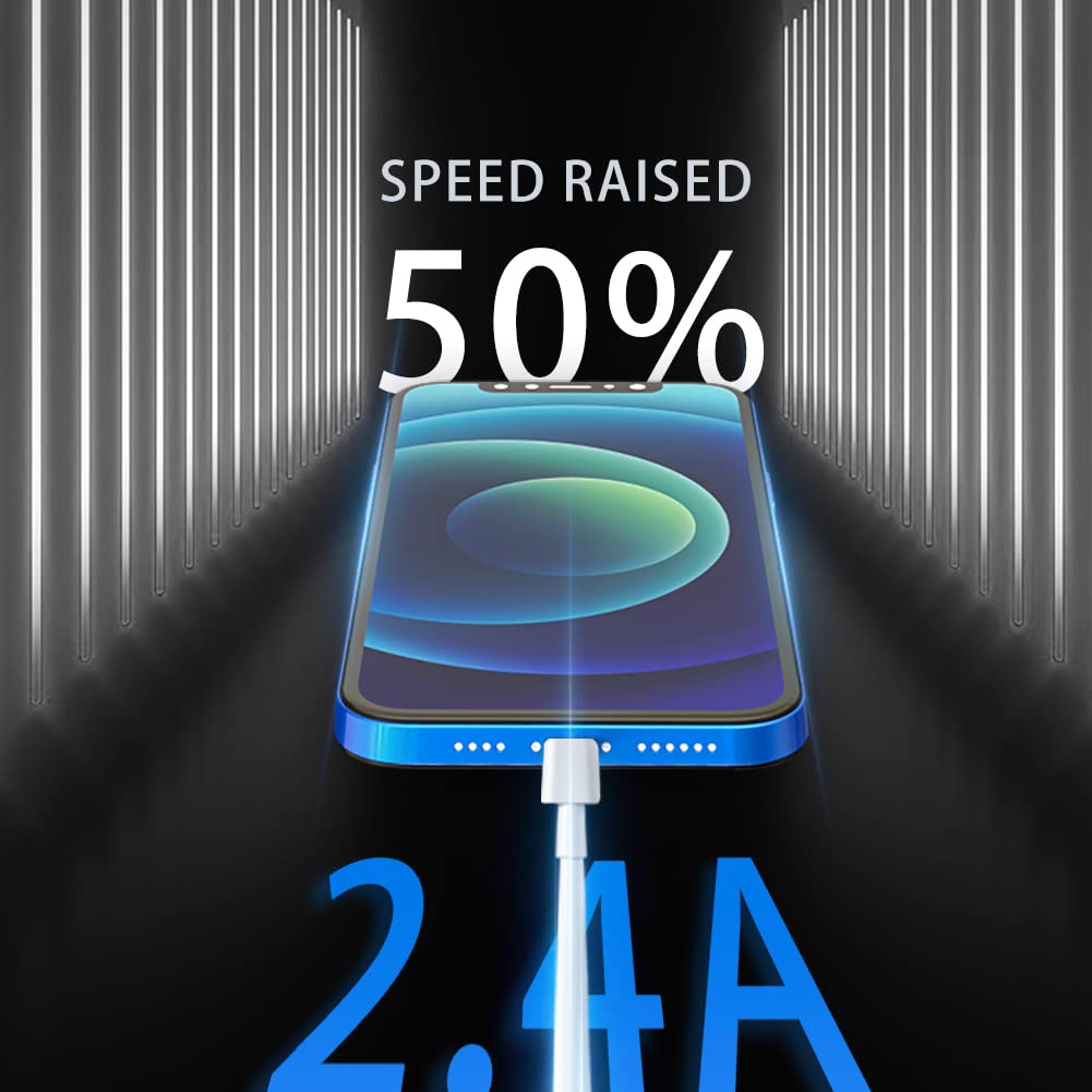 Premium iPhone USB - A to Lightning Charging Cable MFi Certified 2m Each 2 Pack - Freesat Spares