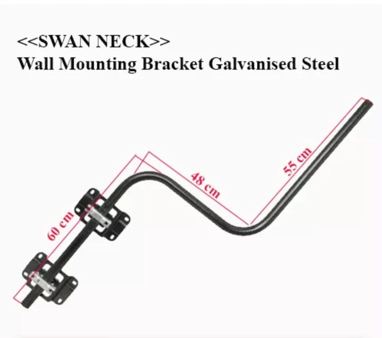 SWAN NECK BRACKET WALL MOUNT FOR FREESAT SKY SATELLITE DISH AERIAL