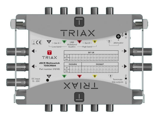 TRIAX TdSCR 4 Way Multiswitch [For Flats & Commercial] - Freesat Spares