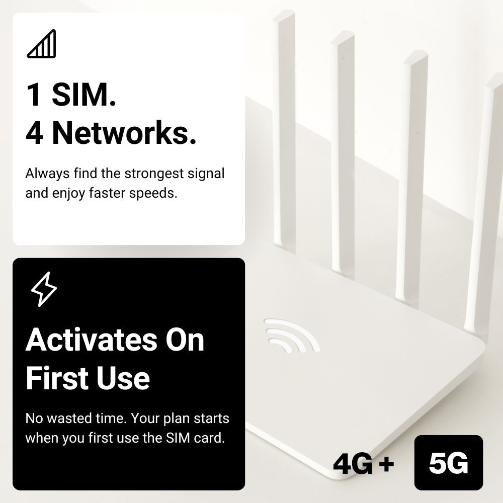 UK Quad Network eSIM 6 GB / 12 Months - Freesat Spares