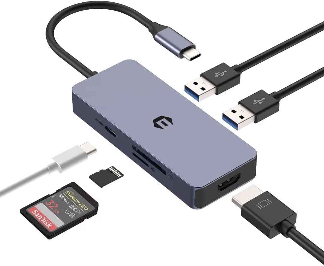 USB C Docking Station 6 in 1 for Mac Pro/Air Dell Surface HP Surface Book etc - Freesat Spares