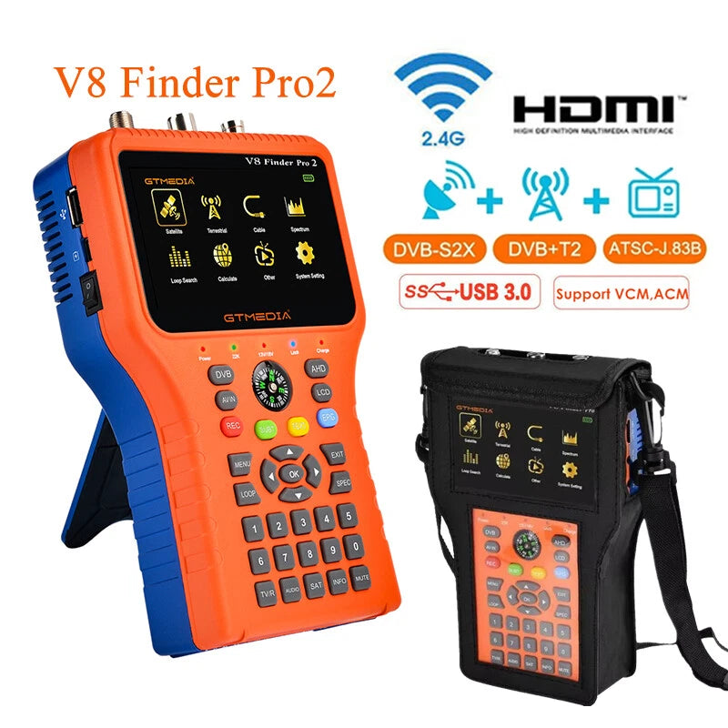GTMedia V8 Finder2 3.5" LCD Satellite Finder Signal Meter Built-in Battery 1080P - Find your Satellite Signal