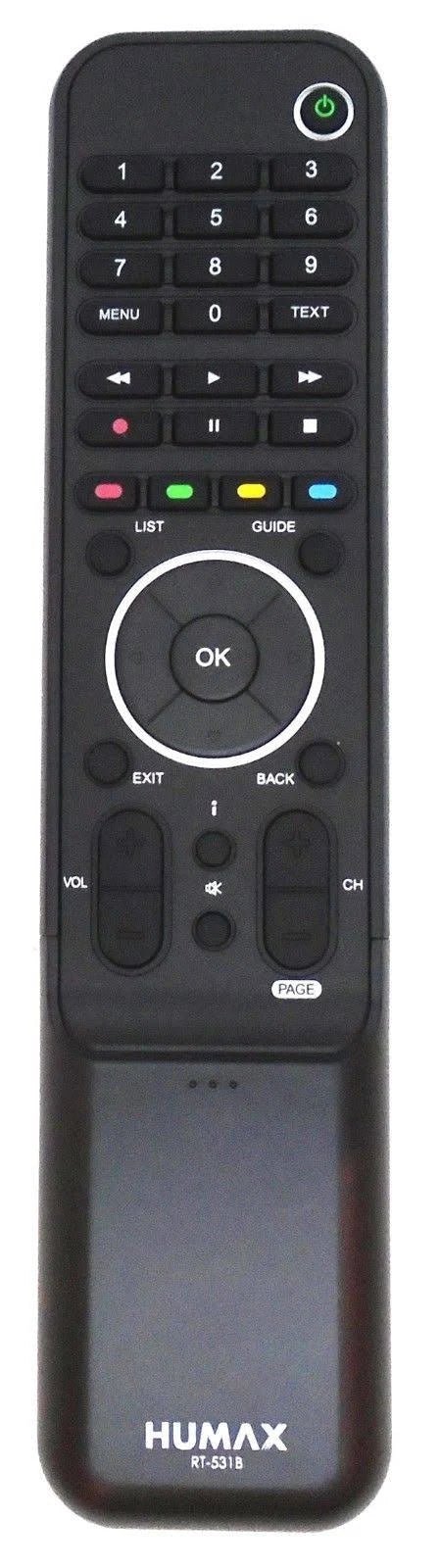 Genuine Humax RT-531B Freeview Box Remote For PVR-9150T PVR-9200T PVR-9300T - Freesat Spares